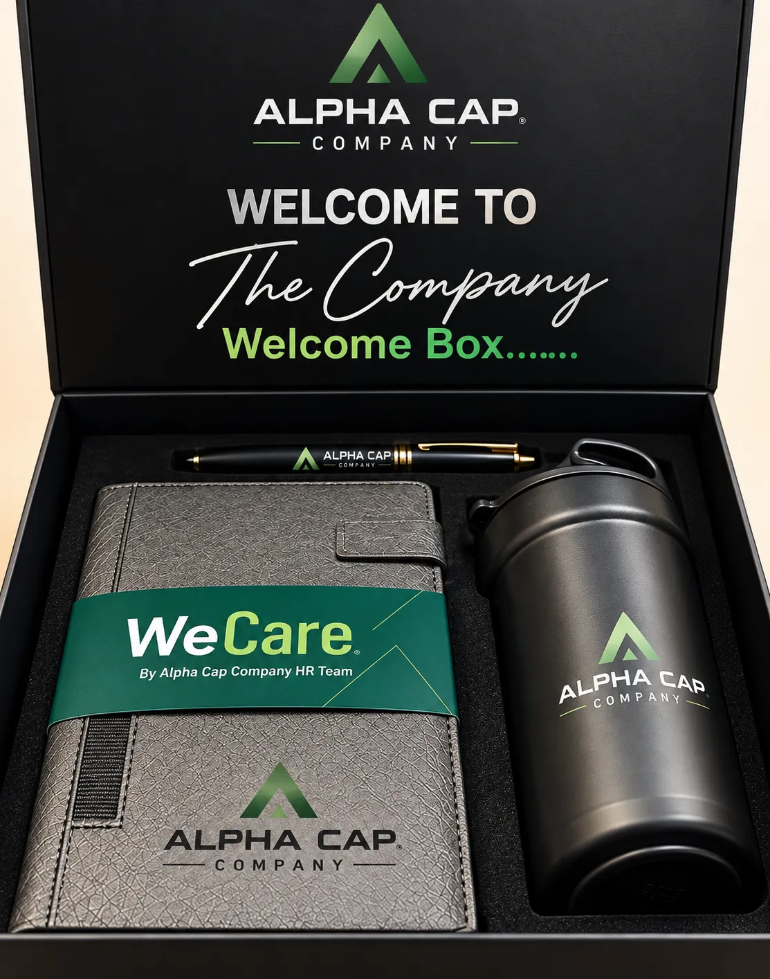 Alpha Cap Company Welcome Box