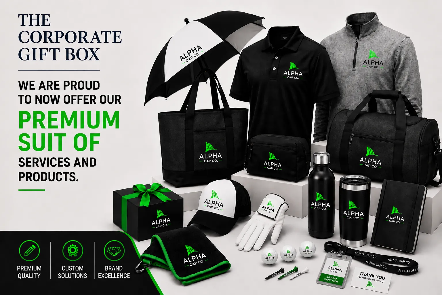 Alpha Cap corporate gift box